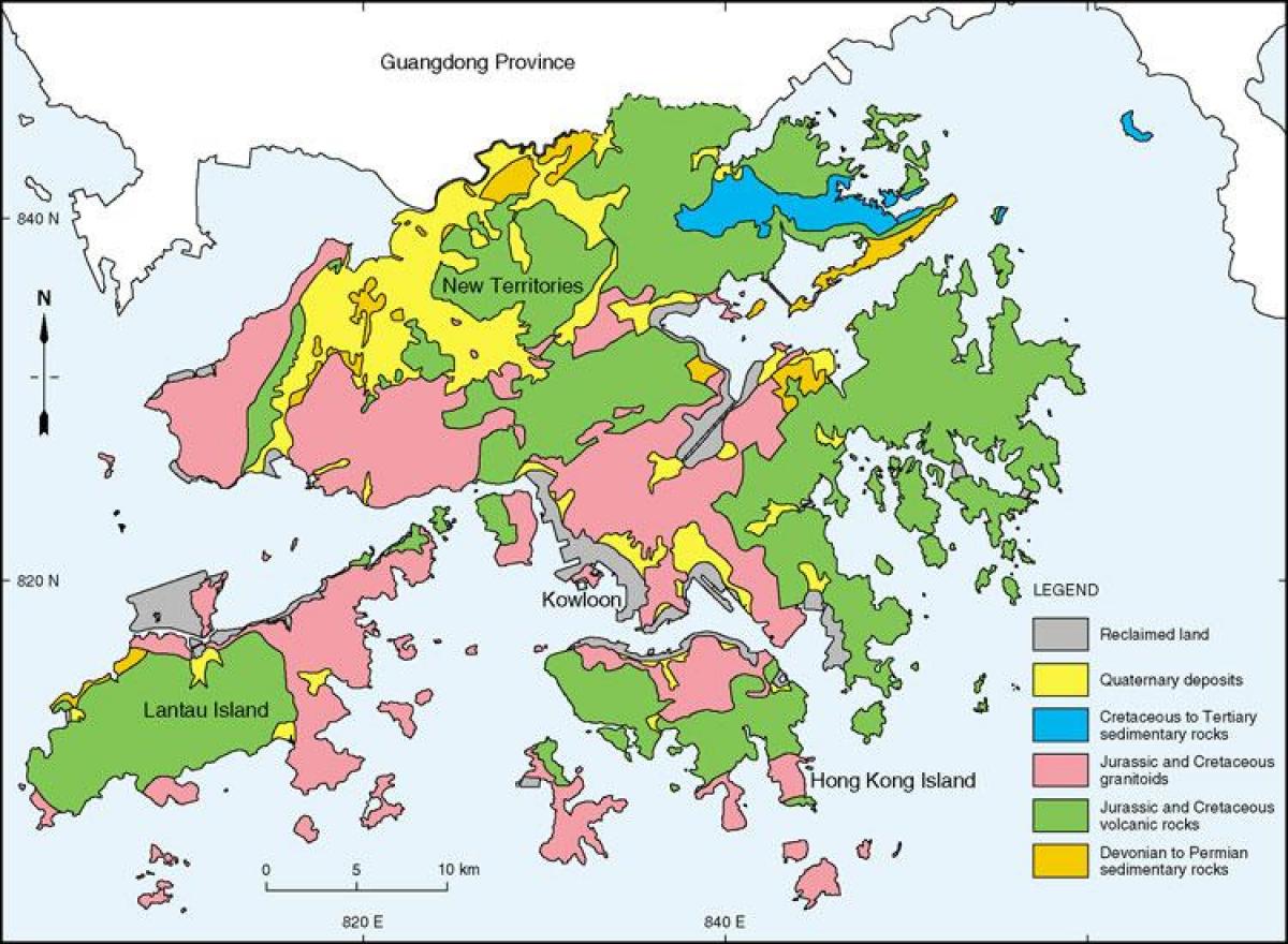 Geološka karta Hong kong