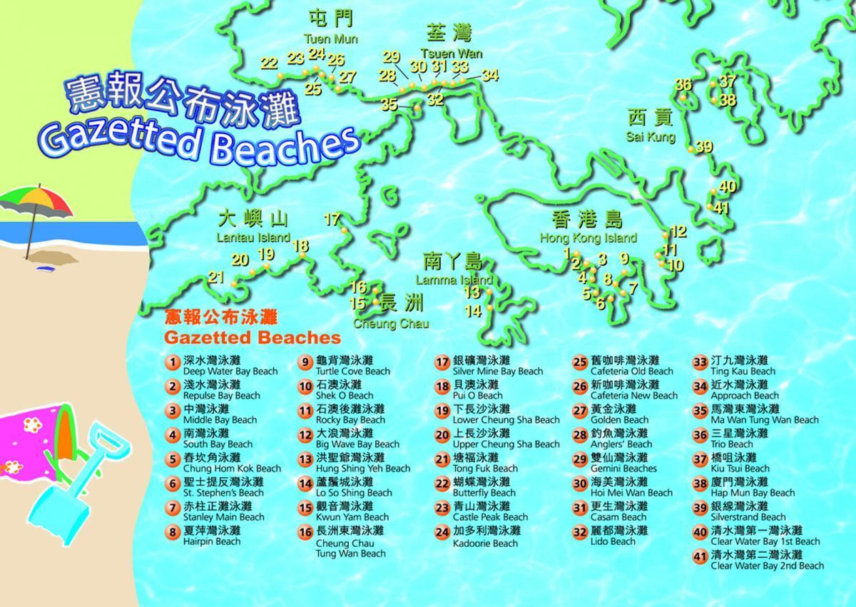 karta plaža Hong kong