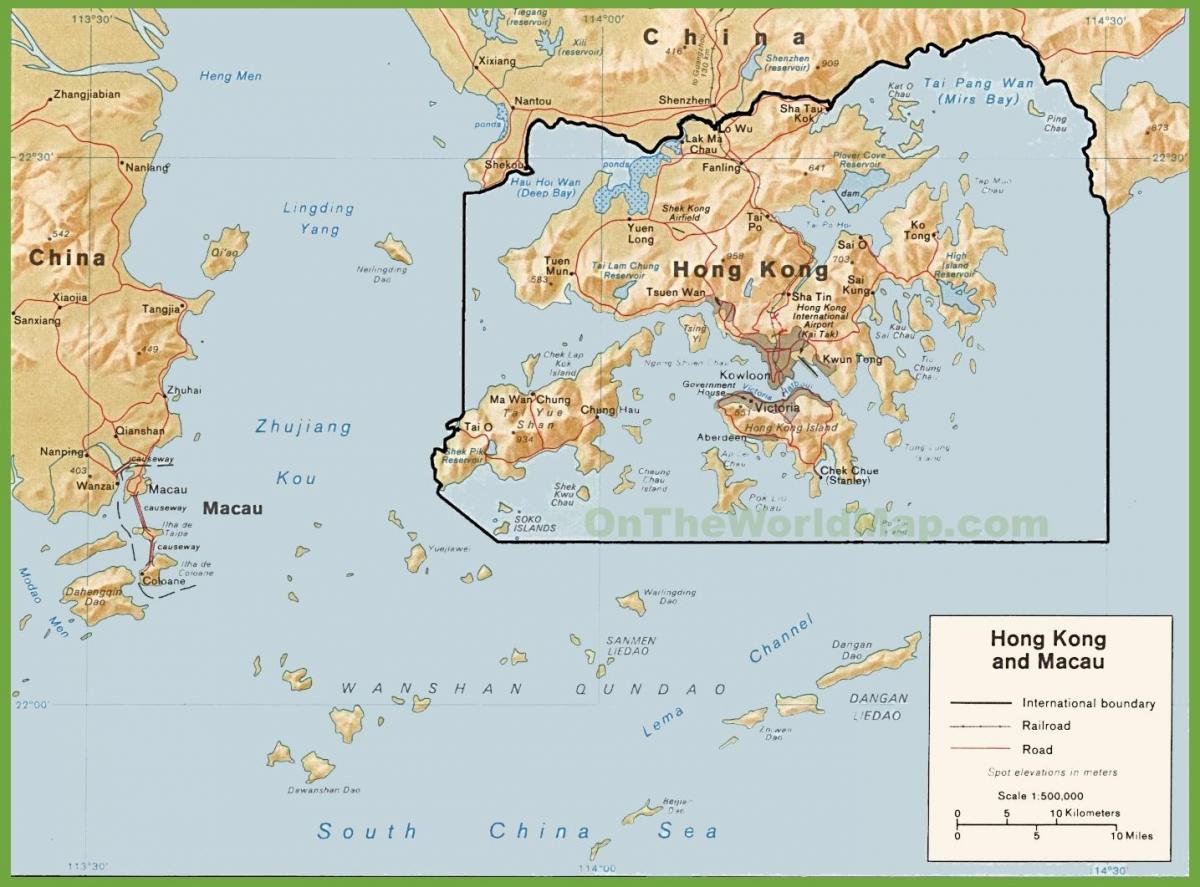 politička karta Hong kong