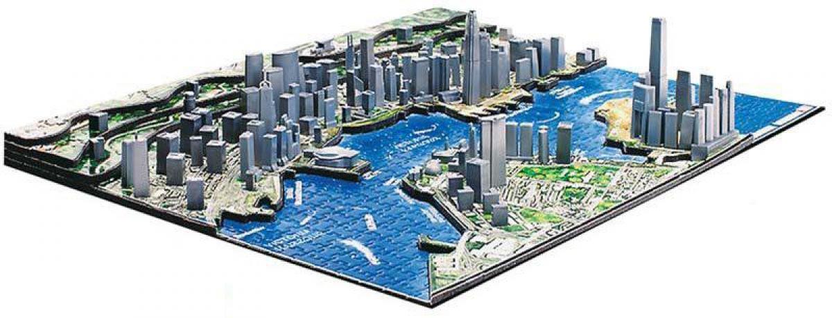 3D karta Hong kong