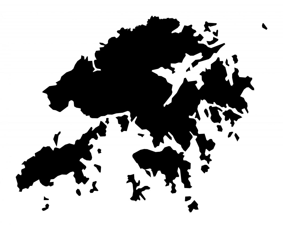 karta Hong kong vektor