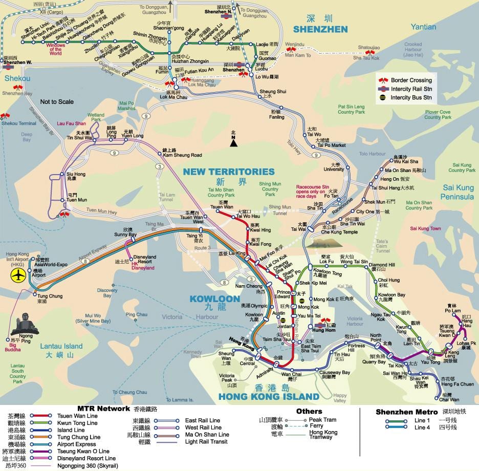 Metro Hong kong na karti