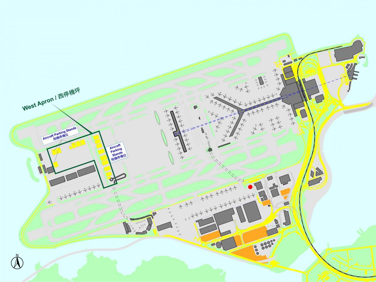 Hong kong Međunarodna zračna luka Hong kong na karti