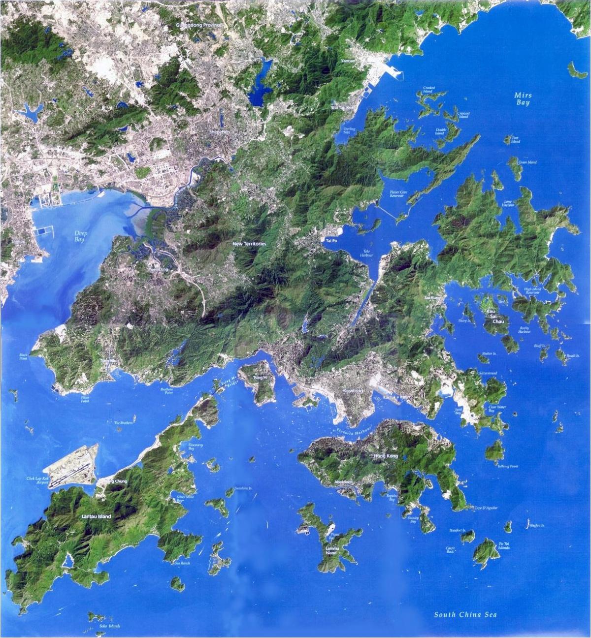 satelitska karta Hong kong