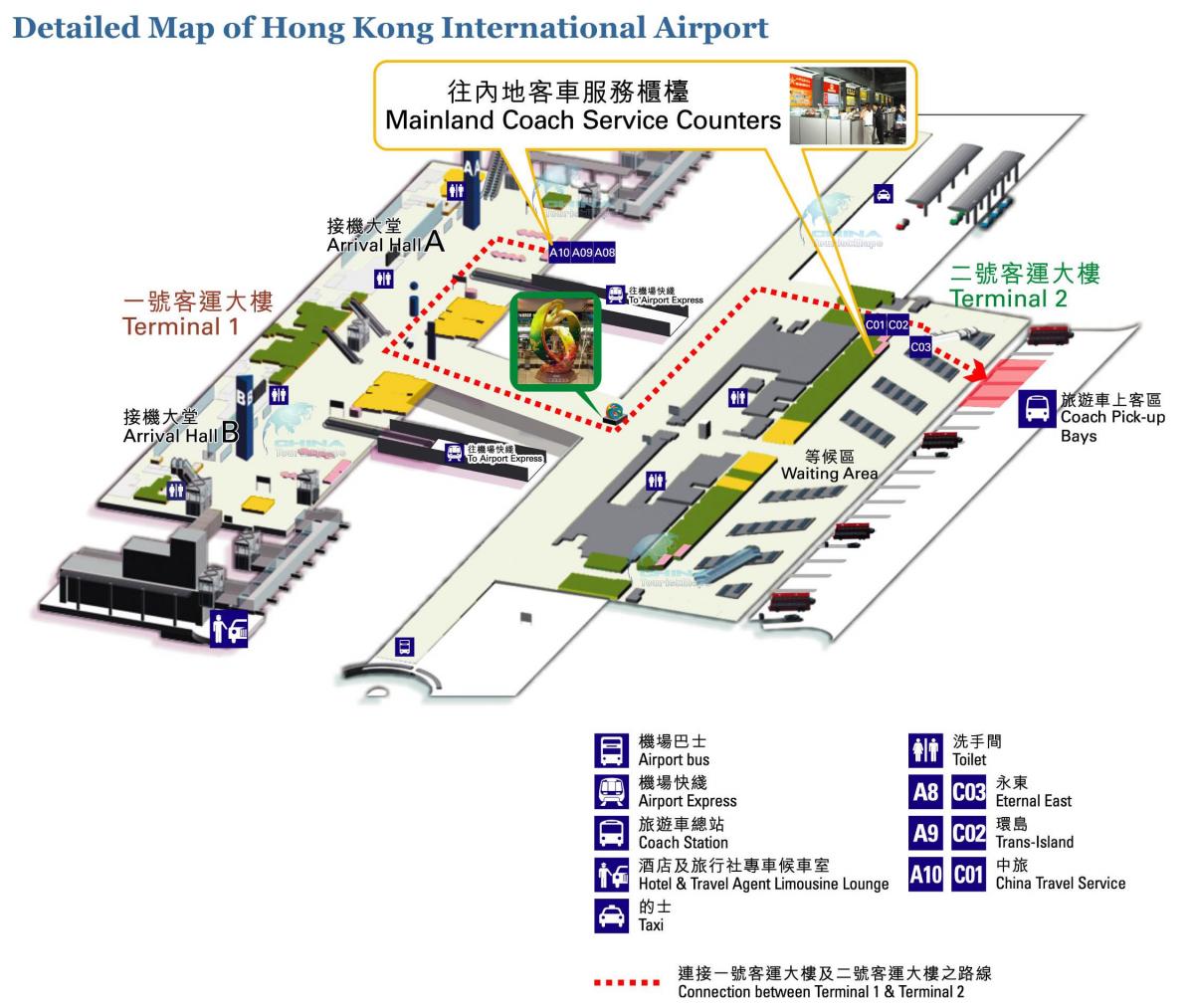 Zračna luka Hong kong na karti