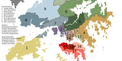 Karta Hong kong četvrtine