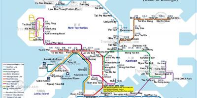 Dijagram toka podzemne željeznice Hong kong