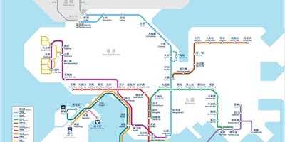 Hong kong karta podzemne željeznice Hong kong