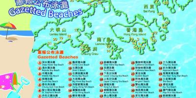 Karta plaža Hong kong