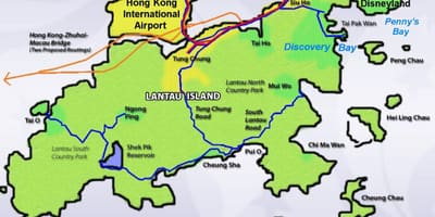 Otok hong Kong turistička karta