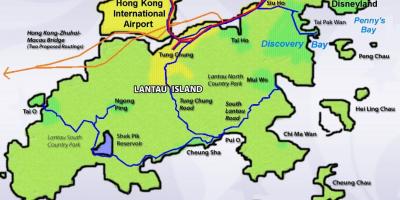 Otok hong Kong turistička karta