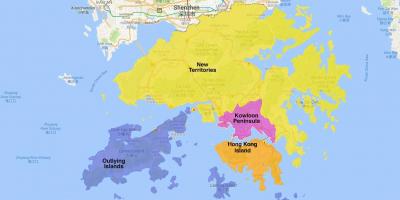 Karta području hong Kong
