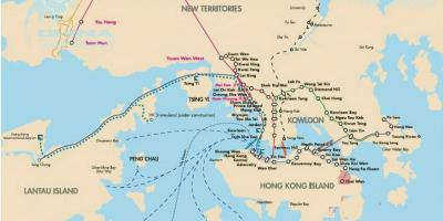 Trajektne veze u hong Kongu karti